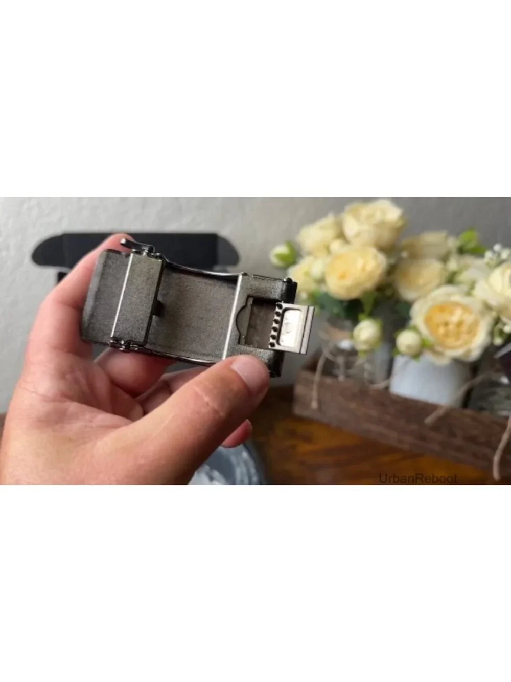 Men's Ratchet Leather Belt 2-Pack Adjustable Click Dress Belt Gift